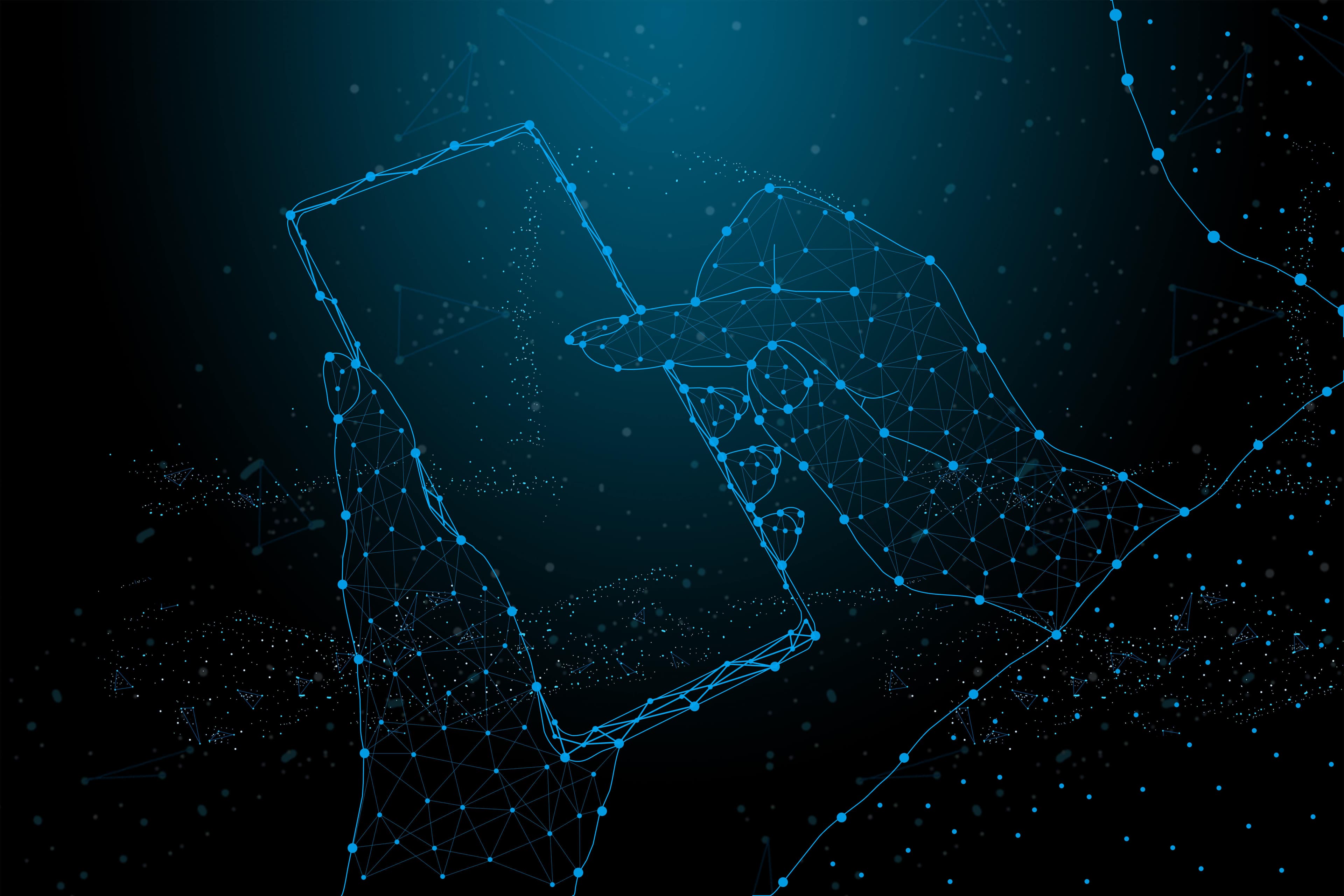 An abstract network graphic representing digital security